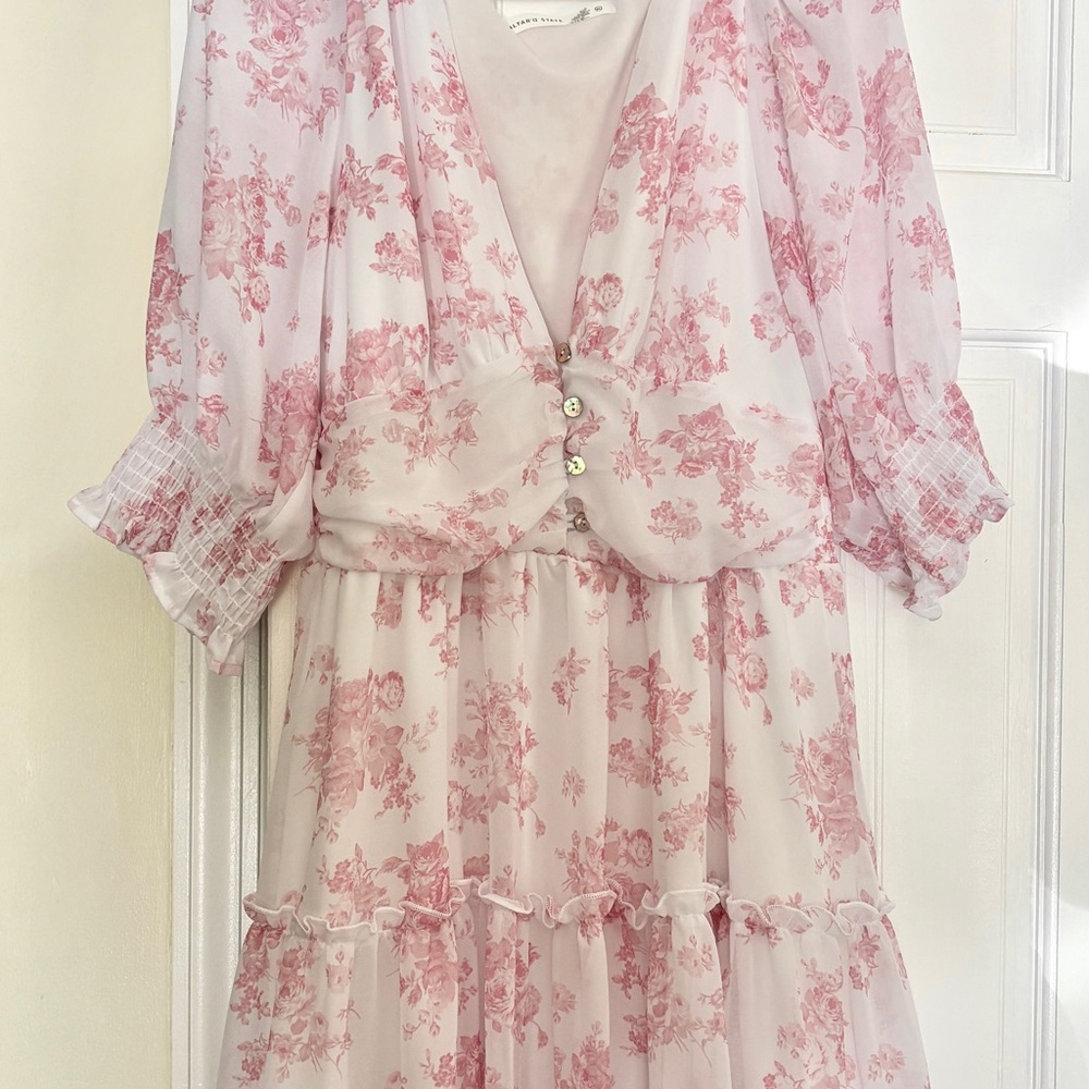 Altar'd State Pink Floral Mini Dress